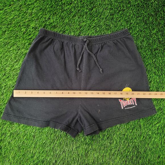 Vintage 1996 Looney-Tunes Tweety Sweat Shorts Womens M USA - Picture 13 of 16